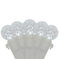 Northlight LED G12 Berry Christmas Lights - Pure White - 16' White Wire - 50 Ct