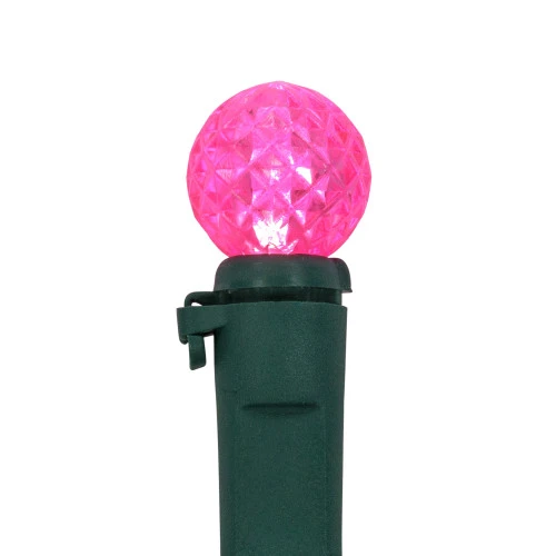 Northlight LED G12 Berry Christmas Lights - Pink - 16' Green Wire - 50 Ct 5 Northlight LED G12 Berry Christmas Lights - Pink - 16' Green Wire - 50 Ct - Image 5