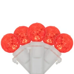 Northlight LED G12 Berry Christmas Lights - Red - 16' White Wire -50 Ct
