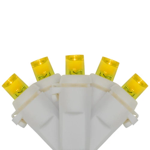 Northlight LED Wide Angle Christmas Lights - Yellow - 33' White Wire - 100 Ct 1 Northlight LED Wide Angle Christmas Lights - Yellow - 33' White Wire - 100 Ct