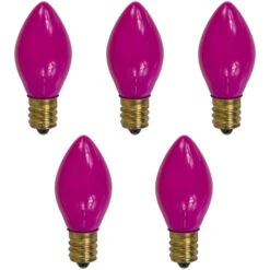 Northlight Pack Of 25 Opaque Pink C7 Christmas Replacement Bulbs -Northlight Sale Store northlight nl03840 03 03555.1713924969