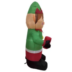 Northlight Lighted Inflatable Elf Outdoor Christmas Decoration - 4.25' -Northlight Sale Store northlight rp96508 02 83459.1723684237
