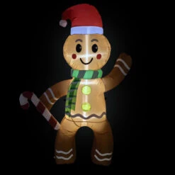 Lighted Inflatable Gingerbread Man Outdoor Christmas Decoration - 5' 8 Lighted Inflatable Gingerbread Man Outdoor Christmas Decoration - 5' -Northlight Sale Store northlight rp96509 on20black205ft 19393.1723684237