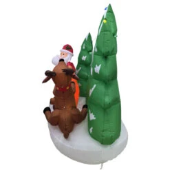 Northlight LED Lighted Inflatable Santa And Reindeer Outdoor Christmas Decoration - 8' -Northlight Sale Store northlight rp96511 02 30691.1723684239