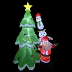 Northlight LED Lighted Inflatable Christmas Tree With Santa And Friends Outdoor Decoration - 8.25' -Northlight Sale Store northlight rp96514 on20black208ft 62829.1726279108