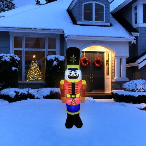 Northlight Lighted Inflatable Nutcracker Soldier Outdoor Christmas Decoration - 6.25' 1 Northlight Lighted Inflatable Nutcracker Soldier Outdoor Christmas Decoration - 6.25'