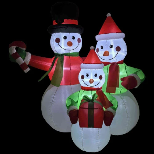 Northlight Lighted Inflatable Family Of Snowman Outdoor Christmas Decoration - 4' 3 Northlight Lighted Inflatable Family Of Snowman Outdoor Christmas Decoration - 4' - Image 3