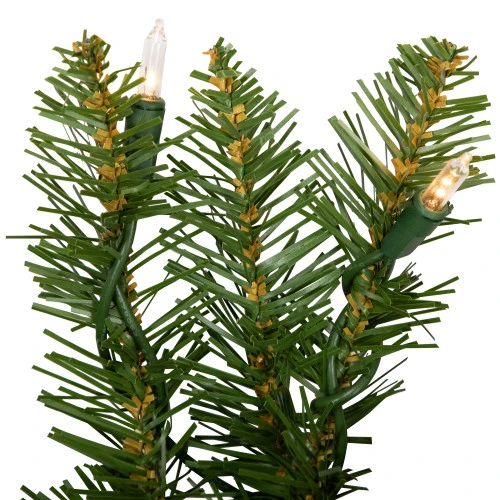 Northlight Pre-Lit Rockwood Pine Artificial Christmas Wreath, 36-Inch, Clear Lights 5 Northlight Pre-Lit Rockwood Pine Artificial Christmas Wreath, 36-Inch, Clear Lights - Image 5