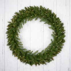 Northlight Pre-Lit Rockwood Pine Artificial Christmas Wreath, 36-Inch, Clear Lights 11 Northlight Pre-Lit Rockwood Pine Artificial Christmas Wreath, 36-Inch, Clear Lights -Northlight Sale Store northlight sm93032 white20floor20 1 14035.1707418292