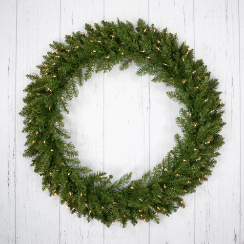 Northlight Pre-Lit Rockwood Pine Artificial Christmas Wreath, 36-Inch, Clear Lights 6 Northlight Pre-Lit Rockwood Pine Artificial Christmas Wreath, 36-Inch, Clear Lights - Image 6