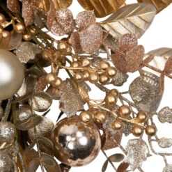 Northlight Ornaments, Holly And Berries Artificial Christmas Wreath - 30" - Gold And Copper Tone -Northlight Sale Store northlight yk95975 04 43788.1722387419