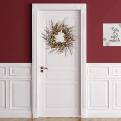 Northlight Ornaments, Holly And Berries Artificial Christmas Wreath - 30" - Gold And Copper Tone -Northlight Sale Store northlight yk95975 styled door 01130.1722387421