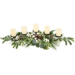 Berries And Eucalyptus Artificial Christmas Candle Holder - 42" 13 Berries And Eucalyptus Artificial Christmas Candle Holder - 42" -Northlight Sale Store northlight yk95978 07 99147.1722387416