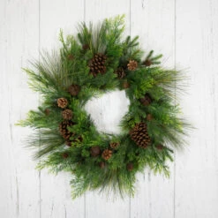 Northlight Real Touch™? Pinecones And Jingle Bells Artificial Christmas Wreath - 26" - Unlit -Northlight Sale Store northlight yk95982 floor 01 02464.1722387414