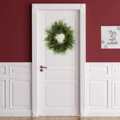 Northlight Real Touch™? Pinecones And Jingle Bells Artificial Christmas Wreath - 26" - Unlit -Northlight Sale Store northlight yk95982 styled door 94386.1722387417