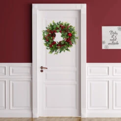 Northlight Crabapple And Berries Boxwood And Pine Artificial Christmas Wreath - 26" - Unlit -Northlight Sale Store northlight yk95989 styled door 01202.1709061159