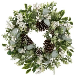Northlight Real Touchâ„¢? Frosted Pinecones And Berries Artificial Christmas Wreath - 24" - Unlit