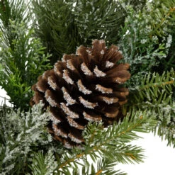 Northlight Frosted Mixed Pine And Cedar Artificial Christmas Wreath - 28" - Unlit -Northlight Sale Store northlight yk95995 04 44274.1722387420