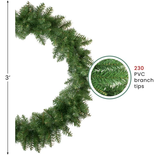 Northlight Buffalo Fir Artificial Christmas Wreath - 36" - Unlit 3 Northlight Buffalo Fir Artificial Christmas Wreath - 36" - Unlit - Image 3