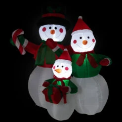 Northlight Inflatable Lighted Snowman Family Christmas Yard Art Decoration - 4' -Northlight Sale Store northlight zg15616 on20black 45327.1716584135