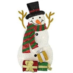 31" Pre-Lit White And Black Snowman With Gifts Outdoor Christmas Decor -Northlight Sale Store northlight20h85208 03 11327.1599786791