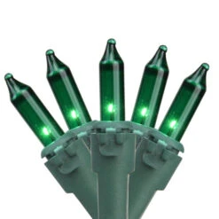 Northlight Mini Christmas Light Set - Green - 24.5' Green Wire - 50ct