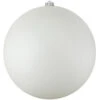 Matte White Shatterproof Christmas Ball Ornament 8" (200mm)