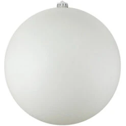 Matte White Shatterproof Christmas Ball Ornament 8" (200mm)