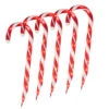Lighted Candy Cane Outdoor Christmas Pathway Markers - 13.5' White Wire - Set Of 10