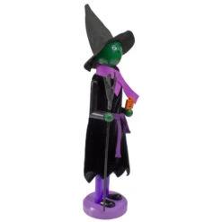 Witch Jack-O-Lantern Halloween Nutcracker With Broom - 14" - Black And Green -Northlight Sale Store northlight 97162 1updated 04764.1665610739