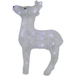 Northlight LED Lighted Commercial Grade Acrylic Reindeer Outdoor Christmas Decoration - 15" - Pure White Lights -Northlight Sale Store northlight a85639 0420copy 45307.1692112288