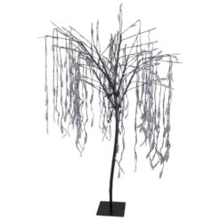 Northlight LED Lighted Willow Tree Outdoor Christmas Decoration - 6' - Pure White Lights