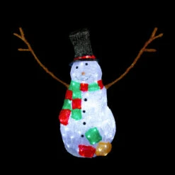 Northlight Lighted Commercial Grade Acrylic Snowman Outdoor Christmas Decoration - 23" -Northlight Sale Store northlight a92006 black 37383.1701710478