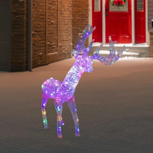 Northlight LED Color Changing Commercial Grade Acrylic Reindeer Outdoor Christmas Decoration - 46.5" 2 Northlight LED Color Changing Commercial Grade Acrylic Reindeer Outdoor Christmas Decoration - 46.5" - Image 2