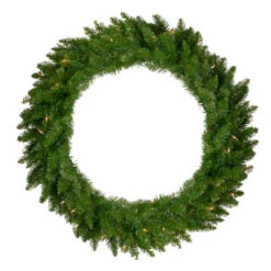 Northlight Pre-Lit Eastern Pine Artificial Christmas Wreath - 36" - Clear Lights