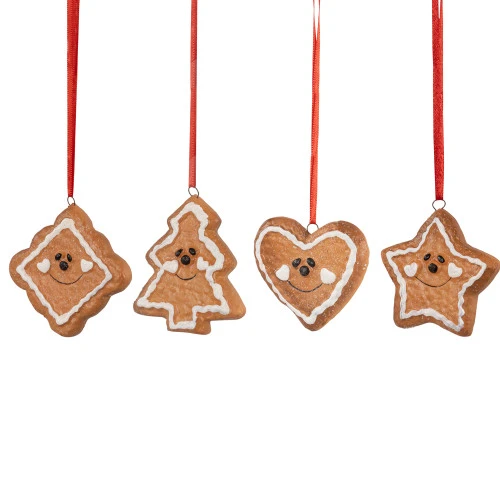 Northlight Set Of 4 Gingerbread Heart, Star, Tree And Diamond Christmas Ornaments 2.5" 3 Northlight Set Of 4 Gingerbread Heart, Star, Tree And Diamond Christmas Ornaments 2.5" - Image 3