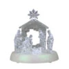 LED Lighted Christmas Nativity Scene - 7.5" - Pure White