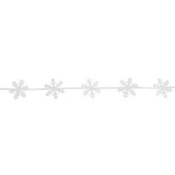 Northlight 4' White Felt Winter Snowflake Garland