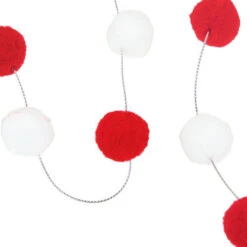 Northlight 9' Red And White Plush Snowball Christmas Garland -Northlight Sale Store northlight da92491 3 85465.1661972784
