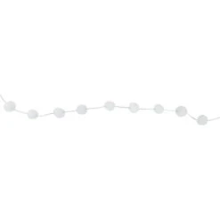 Northlight 9' White Plush Snowball Christmas Garland