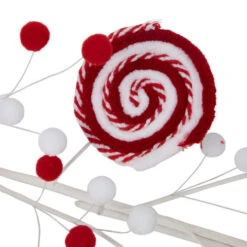 Northlight 30" Candy Cane Swirls And Pom Poms Christmas Garland -Northlight Sale Store northlight df94827 4 04853.1693409624