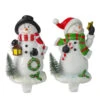 Northlight Glittered Snowman Christmas Stocking Holders - 5.75" - Set Of 2