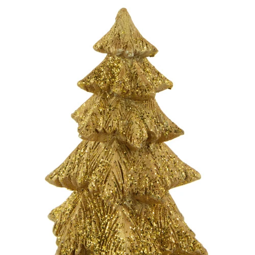 Northlight Glittered Christmas Tree Decoration - 6" - Gold Finish 4 Northlight Glittered Christmas Tree Decoration - 6" - Gold Finish - Image 4