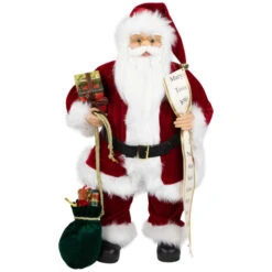 Northlight Standing Santa Claus With List Christmas Figure - 24"