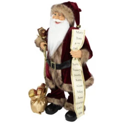 Northlight Woodland Standing Santa Claus Christmas Figure With Name List - 24" 9 Northlight Woodland Standing Santa Claus Christmas Figure With Name List - 24" -Northlight Sale Store northlight e76526 02 03356.1701883385