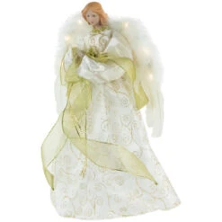 Northlight 14" Lighted White And Gold Angel In A Dress Christmas Tree Topper - Warm White Lights 7 Northlight 14" Lighted White And Gold Angel In A Dress Christmas Tree Topper - Warm White Lights -Northlight Sale Store northlight e90894 3new 40817.1669797781