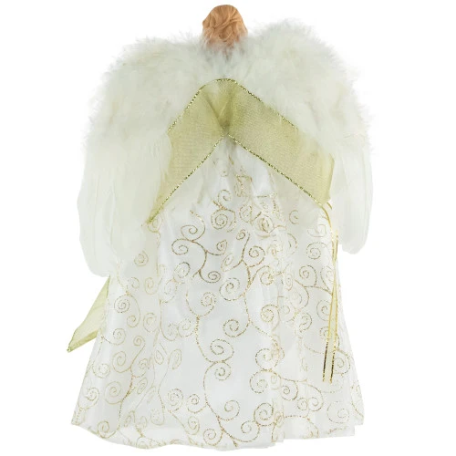Northlight 14" Lighted White And Gold Angel In A Dress Christmas Tree Topper - Warm White Lights 5 Northlight 14" Lighted White And Gold Angel In A Dress Christmas Tree Topper - Warm White Lights - Image 5