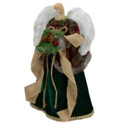 Northlight 18" Red And Green Angel In A Dress Christmas Tree Topper Accented With Holly Berries - Unlit -Northlight Sale Store northlight e90902 3 55969.1665610746