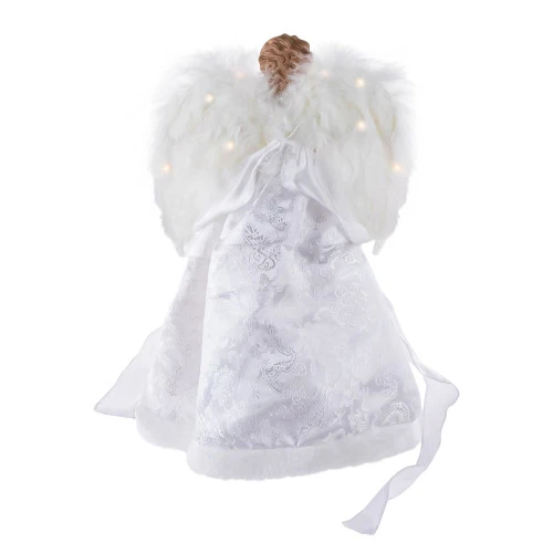 Northlight 14" White And Red Angel With Lighted Wings Christmas Tree Topper 5 Northlight 14" White And Red Angel With Lighted Wings Christmas Tree Topper - Image 5