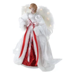 Northlight 14" White And Red Angel With Lighted Wings Christmas Tree Topper 11 Northlight 14" White And Red Angel With Lighted Wings Christmas Tree Topper -Northlight Sale Store northlight e94086 86260.1691593782